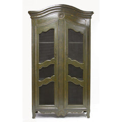 Zentique Christopher Olive Green China Cabinet (LIVIMA-S8-12-18 Green)