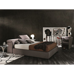 J&M Taupe Tower Storage Bed