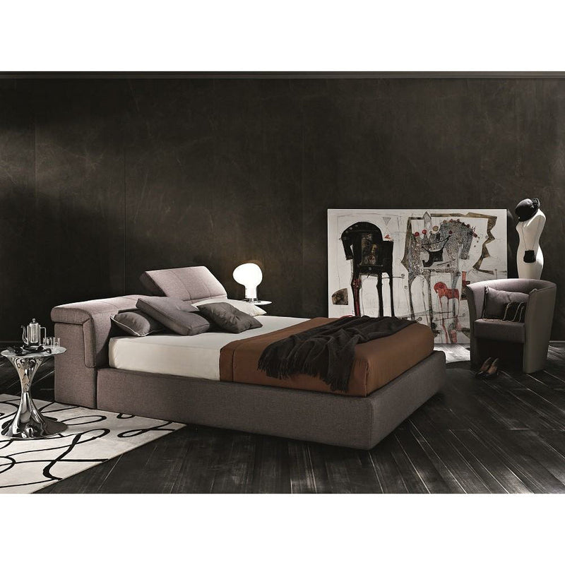 J&M Taupe Tower Storage Bed