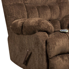 Columbia Mushroom Brown Massaging Microfiber Rocker Recliner with Heat Control (AM-H9460-5860-GG)