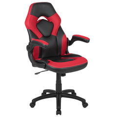 Red Gaming Desk and Red/Black Racing Chair Set with Cup Holder and Headphone Hook (BLN-X10RSG1030-RD-GG)