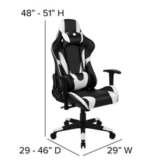 Black Gaming Desk and Black Reclining Gaming Chair Set with Cup Holder, Headphone Hook, and Monitor/Smartphone Stand (BLN-X20RSG1031-BK-GG)